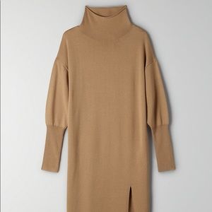 Aritzia Cyprie Dress in Tannin